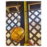 Rusty Star Sun Catcher with Amber Glass Orb & Multicolor Bead Chain Rusty Star Sun Catcher with Amber Glass Orb & Multicolor Bead Chain