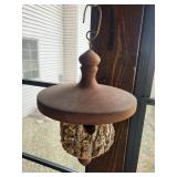 Rustic Bark Birdhouse With Bark-Wrapped Exterior and Hanging Ring Rustic Bark Birdhouse With Bark-Wrapped Exterior and Hanging Ring