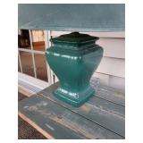 Teal Ceramic Table Lamp with Fabric Shade Teal Ceramic Table Lamp with Fabric Shade