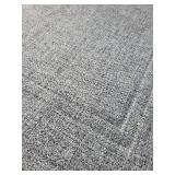 Gray Woven Door Mat - Textured Entryway Rug With Double Border Gray Woven Door Mat - Textured Entryway Rug With Double Border