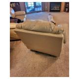 Beige Recliner Chair with Pillow & Throw Blanket Beige Recliner Chair with Pillow & Throw Blanket