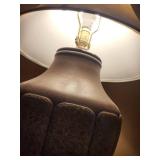 Ceramic Vase Table Lamps - Brown Speckled Base (Lot of 2) Ceramic Vase Table Lamps - Brown Speckled Base (Lot of 2)