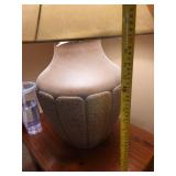 Ceramic Vase Table Lamps - Brown Speckled Base (Lot of 2) Ceramic Vase Table Lamps - Brown Speckled Base (Lot of 2)