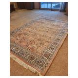 Persian-Style Area Rug 9' x 6' with Fringed Border - Floral Motifs Persian-Style Area Rug 9' x 6' with Fringed Border - Floral Motifs