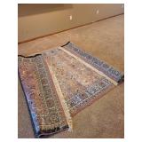 Persian-Style Area Rug 9' x 6' with Fringed Border - Floral Motifs Persian-Style Area Rug 9' x 6' with Fringed Border - Floral Motifs
