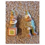 Hand-Carved Wooden Circus Figure Set - Gorilla on Bar with Clowns Hand-Carved Wooden Circus Figure Set - Gorilla on Bar with Clowns