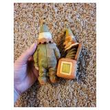 Hand-Carved Wooden Circus Figure Set - Gorilla on Bar with Clowns Hand-Carved Wooden Circus Figure Set - Gorilla on Bar with Clowns