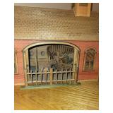 Vintage Wooden Toy House with Horses & Tree Sculpture Vintage Wooden Toy House with Horses & Tree Sculpture