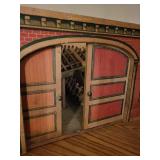 Vintage Wooden Toy House with Horses & Tree Sculpture Vintage Wooden Toy House with Horses & Tree Sculpture