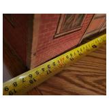 Vintage Wooden Toy House with Horses & Tree Sculpture Vintage Wooden Toy House with Horses & Tree Sculpture