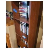 Oak Tall Narrow DVD Shelf - Bookcase, 16 in W x 11 in D x 79 in H Oak Tall Narrow DVD Shelf - Bookcase, 16 in W x 11 in D x 79 in H