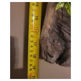 Driftwood Wall Sculpture - Painted Woodpecker on Natural Log Driftwood Wall Sculpture - Painted Woodpecker on Natural Log