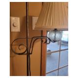 Floor Lamp With Pleated White Shade And Glass Globe Accent, 60-Inch Tall Floor Lamp With Pleated White Shade And Glass Globe Accent, 60-Inch Tall