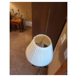 Floor Lamp With Pleated White Shade And Glass Globe Accent, 60-Inch Tall Floor Lamp With Pleated White Shade And Glass Globe Accent, 60-Inch Tall