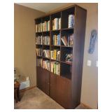 Bookcase Cabinet 2 units - 28W x 15D x 86H - Tall Wood Shelving Unit with Lower Cabinets Bookcase Cabinet 2 units - 28W x 15D x 86H - Tall Wood Shelving Unit with Lower Cabinets