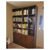 Bookcase Cabinet 2 units - 28W x 15D x 86H - Tall Wood Shelving Unit with Lower Cabinets Bookcase Cabinet 2 units - 28W x 15D x 86H - Tall Wood Shelving Unit with Lower Cabinets
