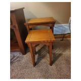 Powell XB Nesting Tables - Oak Finish - 2-Piece Set for Living Room Powell XB Nesting Tables - Oak Finish - 2-Piece Set for Living Room