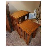 Powell XB Nesting Tables - Oak Finish - 2-Piece Set for Living Room Powell XB Nesting Tables - Oak Finish - 2-Piece Set for Living Room