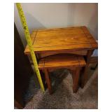 Powell XB Nesting Tables - Oak Finish - 2-Piece Set for Living Room Powell XB Nesting Tables - Oak Finish - 2-Piece Set for Living Room