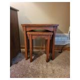 Powell XB Nesting Tables - Oak Finish - 2-Piece Set for Living Room Powell XB Nesting Tables - Oak Finish - 2-Piece Set for Living Room