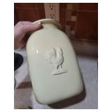 Rooster-Embossed Cream Ceramic Canister with Lid - Kitchen Storage Jar Rooster-Embossed Cream Ceramic Canister with Lid - Kitchen Storage Jar