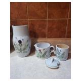 BUCHANAN Finest Stoneware Scotland Floral Tableware Set - Blue/Green Pattern BUCHANAN Finest Stoneware Scotland Floral Tableware Set - Blue/Green Pattern