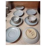 BUCHANAN Finest Stoneware Scotland Floral Tableware Set - Blue/Green Pattern BUCHANAN Finest Stoneware Scotland Floral Tableware Set - Blue/Green Pattern