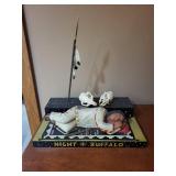 Lou R. Smith III Night Buffalo Sculpture - Sleeping Native Figure Lou R. Smith III Night Buffalo Sculpture - Sleeping Native Figure