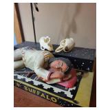 Lou R. Smith III Night Buffalo Sculpture - Sleeping Native Figure Lou R. Smith III Night Buffalo Sculpture - Sleeping Native Figure