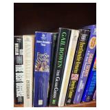 Assorted Books Collection on Wooden Shelf - Mystery, History & SciFi Assorted Books Collection on Wooden Shelf - Mystery, History & SciFi