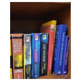 Assorted Books Collection on Wooden Shelf - Mystery, History & SciFi Assorted Books Collection on Wooden Shelf - Mystery, History & SciFi