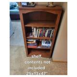 Bookcase - 3-Shelf Narrow 25x13x47 Bookcase - 3-Shelf Narrow 25x13x47