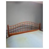 Wooden Bed Headboard - 80W x 47H, Curved Slat Design Wooden Bed Headboard - 80W x 47H, Curved Slat Design