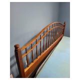 Wooden Bed Headboard - 80W x 47H, Curved Slat Design Wooden Bed Headboard - 80W x 47H, Curved Slat Design