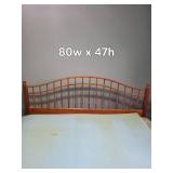 Wooden Bed Headboard - 80W x 47H, Curved Slat Design Wooden Bed Headboard - 80W x 47H, Curved Slat Design