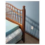 Wooden Bed Headboard - 80W x 47H, Curved Slat Design Wooden Bed Headboard - 80W x 47H, Curved Slat Design