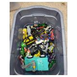 Assorted Die-Cast Cars & Trucks - Dozens of Small Vehicles in a Tub Assorted Die-Cast Cars & Trucks - Dozens of Small Vehicles in a Tub