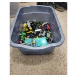 Assorted Die-Cast Cars & Trucks - Dozens of Small Vehicles in a Tub Assorted Die-Cast Cars & Trucks - Dozens of Small Vehicles in a Tub