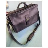 Coach Black Leather Satchel Bag N°D7S-0537 - Brass Buckle Coach Black Leather Satchel Bag N°D7S-0537 - Brass Buckle