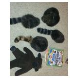 Faux-Fur buffalo hat and bean plush- Medium (Made in USA) & 3 Vintage Books Faux-Fur buffalo hat and bean plush- Medium (Made in USA) & 3 Vintage Books