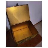 Vintage Tin Storage Box - Colorful Kitchen Scene - Brass Latch Vintage Tin Storage Box - Colorful Kitchen Scene - Brass Latch