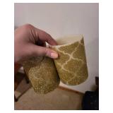 Floral Centerpiece in Glass Vase with American Flags - Mixed Wildflowers Floral Centerpiece in Glass Vase with American Flags - Mixed Wildflowers