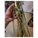 Floral Centerpiece in Glass Vase with American Flags - Mixed Wildflowers Floral Centerpiece in Glass Vase with American Flags - Mixed Wildflowers