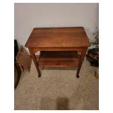 End Table - Vintage-Style Wood with Lower Shelf and Turned Legs End Table - Vintage-Style Wood with Lower Shelf and Turned Legs