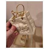 White Ceramic Cherub Angel Hanging Ornaments - 12-Piece Set, Made in China White Ceramic Cherub Angel Hanging Ornaments - 12-Piece Set, Made in China