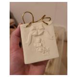 White Ceramic Cherub Angel Hanging Ornaments - 12-Piece Set, Made in China White Ceramic Cherub Angel Hanging Ornaments - 12-Piece Set, Made in China