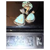 LT Sterling Vintage Turquoise Pendants (Lot of 3)