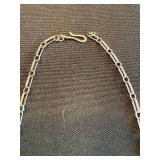 Sterling Silver Turquoise Crescent Necklace - Vintage