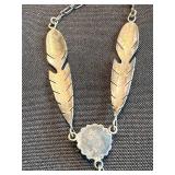 Sterling Feather Necklace