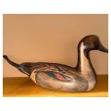 Ducks Unlimited Hand-Carved Wooden Mallard Decoy - 22 in Long, Signed Base Ducks Unlimited Hand-Carved Wooden Mallard Decoy - 22 in Long, Signed Base